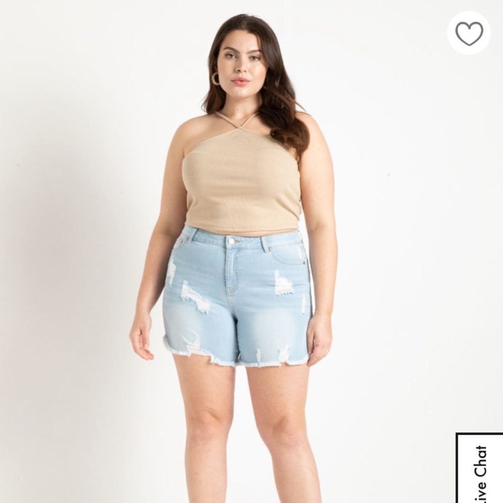 NWT ELOQUII jean shorts